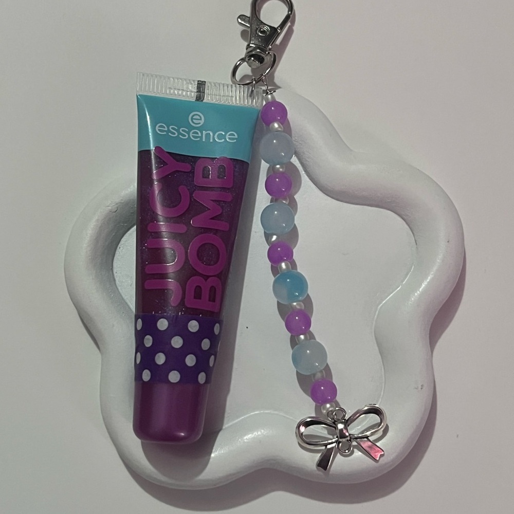 purple essence juicy balm keychain!